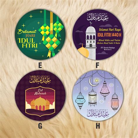 40 Trend Terbaru Stiker Bulat Selamat Hari Raya Idul Fitri Sticker Fans