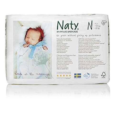 Naty By Nature Babycare Eco Friendly Diapers Size Newborn 104 Diapers
