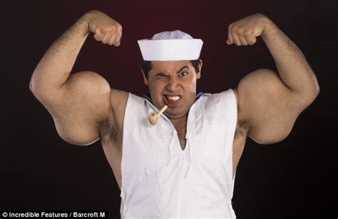 The Real Life Popeye Who Has The Worlds Biggest Biceps But Is