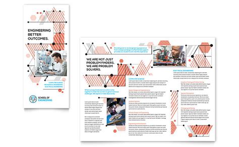 computer engineering tri fold brochure template design