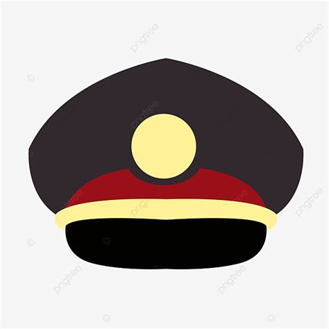 Ilustrasi Topi Polisi Sederhana Polisi Topi Ilustrasi Png Dan Vektor Dengan Background