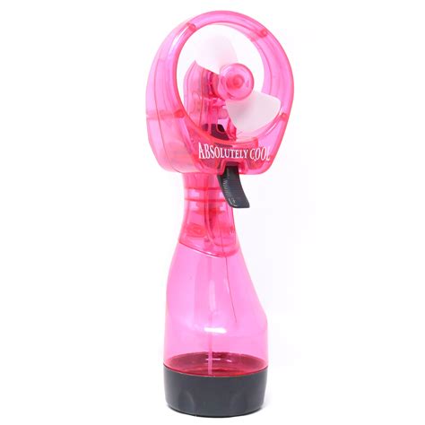 Retailery Portable Battery Operated Water Misting Cooling Fan Spray Bottle Pink Walmart Com