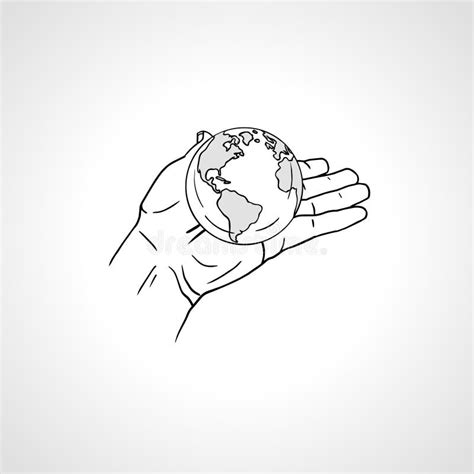 Hands Holding The Earth Two Palms Hold The Globe Environment Concept
