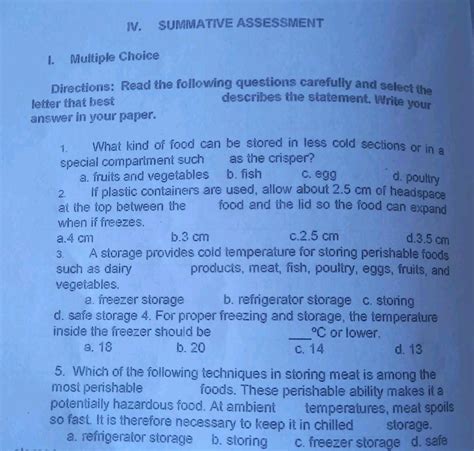 N Summative Assessment I Multiple Choice Studyx