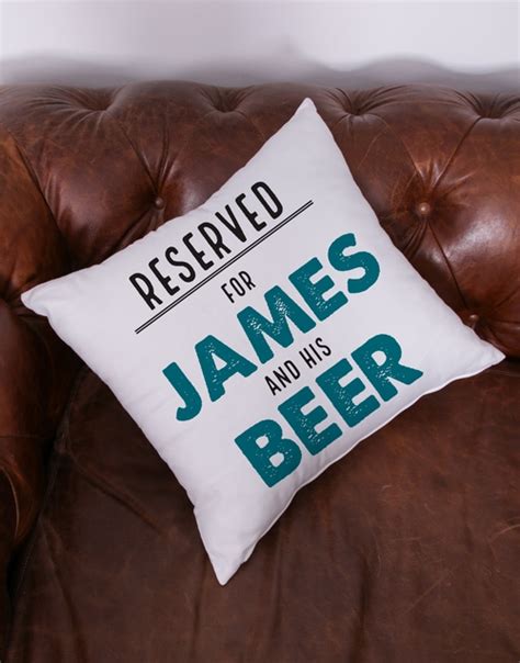 Looking for personalised gifts for men? Personalised Reserved For Him Scatter Cushion - Gift ...