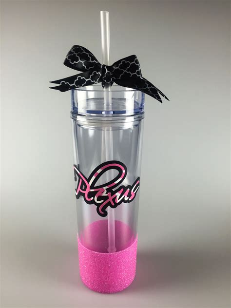 Plexus Glitter Dipped Water Bottle With Straw Now