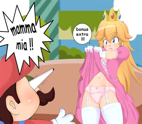 Rule 34 Garter Belt Mario Nintendo Panties Panty Flash Princess Peach
