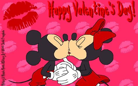 Mickey And Minnies Valentine Kiss By Tpirman1982 On Deviantart Mickey And Minnie Kissing