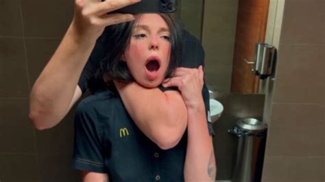 Risky Public Sex In The Toilet Fucked A Mcdonalds Worker Because Of Spilled Soda Eva Soda