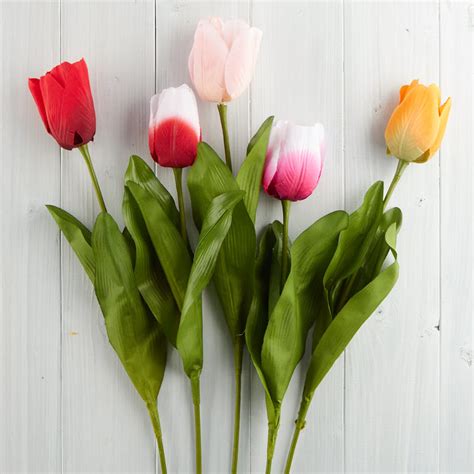 Artificial Tulip Stem Bushes And Bouquets Floral Supplies Craft