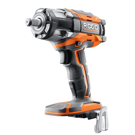 RIDGID 18-Volt Cordless Brushless 1/2 in. Impact Wrench Tool-Only With ...