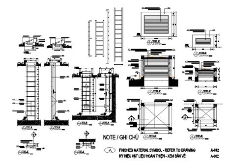 Baranda de fe, de seguridad, tubo fe, tubo fe, corte, elevacion, tubo de, seguridad, tubo de fe, escalera marinera, planta nivel, tubo de fe, det, tubo. Cat ladder staircases and cover hall constructive details ...