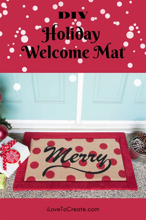 Diy Holiday Welcome Mat Easy Holiday Diy Diy Holiday Decor Welcome Mats