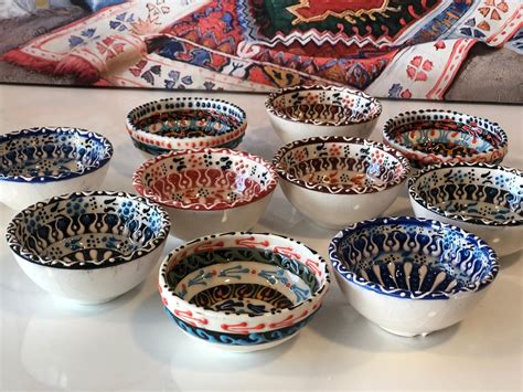 10x Turkish Ceramic Bowls Set Large Ceramic Bowl Set Meze Etsy