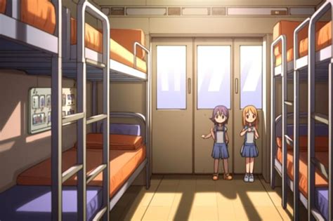Premium Ai Image Anime Scene Of Two Girls Standing In A Room With Bunk Beds Generative Ai