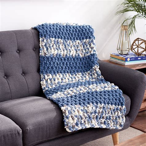 We carry a variety of bernat patterns with special permission from the manufacturer. Bernat® Blanket™ Lush Stripes Crochet Blanket