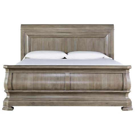 Universal Reprise Queen Sleigh Bed With Paneled Headboard Reeds Furniture Sleigh Beds