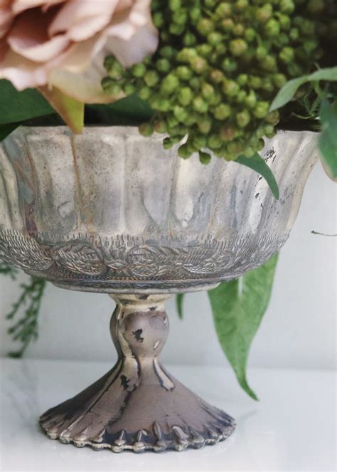 Diy Mercury Glass Pedestal Vase Glass Designs
