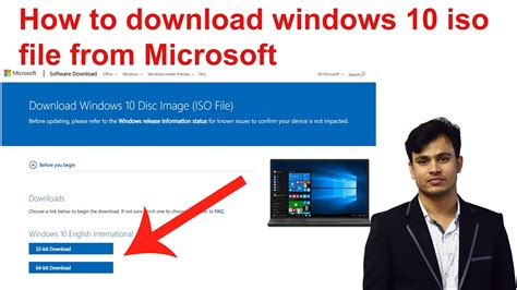 How To Download Windows 10 Iso File From Microsoft Youtube