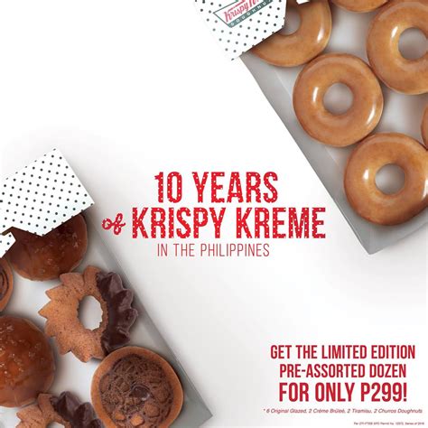 The international chain of donut shops turns out classic original glazed donuts along with creative new flavors like key lime. Krispy Kreme Philippines Turns 10! They're Offering a ...