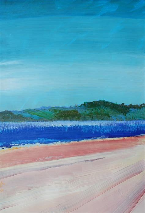 Sea View To Distant Hills Painting By Mike Jory Fine Art America