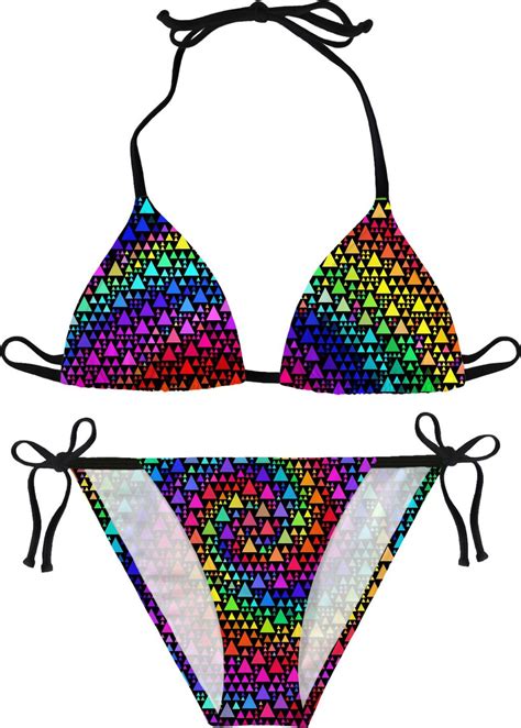 Rainbow Triangles Bikini Bikinis Triangle Bikini Rainbow Bikini My