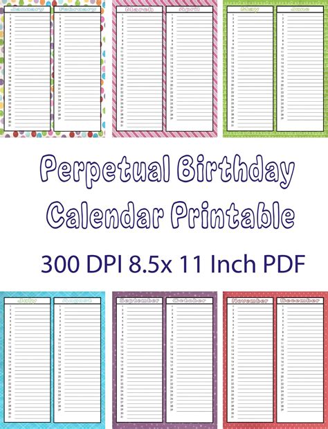 Perpetual Calendars Free Printable Microsoft Word Templates Free