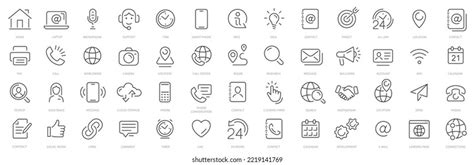 Icon Pack Contact Photos And Images And Pictures Shutterstock