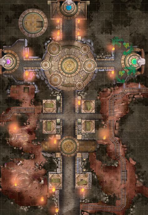 18 X 26 Underground Temple Map Rbattlemaps