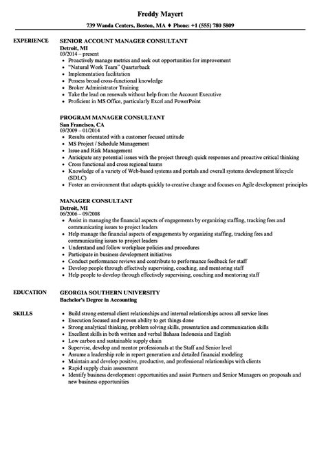 November 19, 2020 | by the resume genius team | reviewed by mark slack, cprw. Manager Consultant Resume Samples | Velvet Jobs