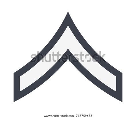 Military Ranks Insignia Stripes Chevrons Army Stock Vector Royalty