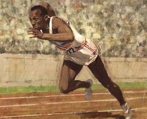 Jesse Owens American Illustration Sports Art Jesse Owens