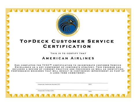 Customer Service Certification Topdeck Solutions
