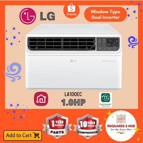 Lg Dual Inverter Window Type Aircon 1hp La100ec Presyo Lang ₱29999