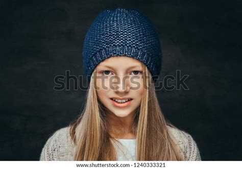 Portrait Smiling Teen Girl Blonde Hair Stock Photo 1240333321