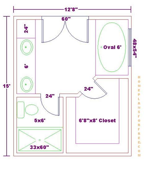 So, if your home is bigger than that and you want to maintain that same square footage to scale, then you can use that ratio to figure out how big the room should be. Free Bathroom Plan Design Ideas: Click image to close this ...