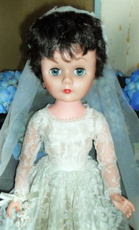Vintage 24 Bonnie Bride Doll Allied Grand Doll Mfg Co Dark Brown