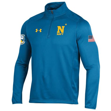 Under Armour Navy Midshipmen Royal Blue Angels Tech Terry Quarter Zip