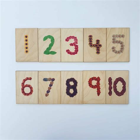 Nature Numbers 1 10 Flashcards Childrens Learning Etsy