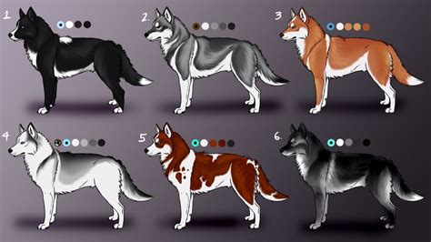 The Different Types Of Dogs Are Shown In This Drawing Style And Each