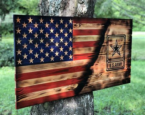 Us Army Rustic Wooden Flag Etsy American Flag Wood Wooden American