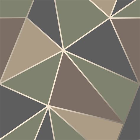 Fine Decor Apex Geometric Metallic Wallpaper Feature Wall Rose Gold
