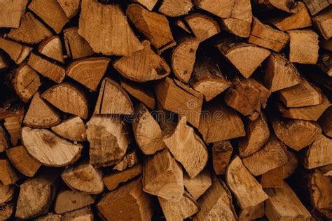 Chopped Firewood Log Texture Background Close Stock Photo Image Of