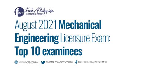 Top 10 Mechanical Engineering Licensure Exam August 2021