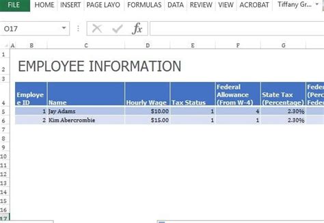 Employee Payroll Calculator Template In Excel Fppt