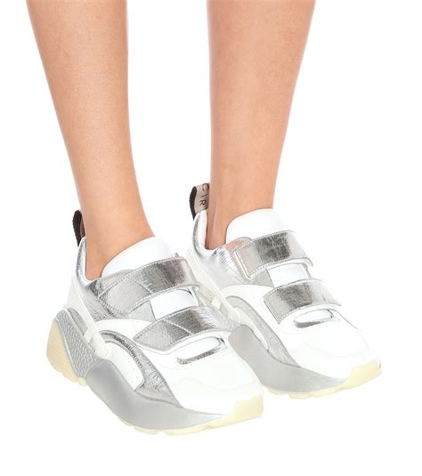 Stella Mccartney Eclypse Sneakers In Metallic White Lyst