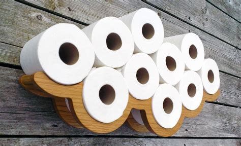 Novelty Wall Art Solid Oak Toilet Roll Holder Toilet Roll Holder