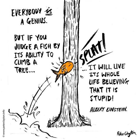 Fish In A Tree Quote  Albert Einstein Quote "Everybody is a genius