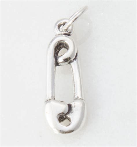 Sterling Silver Safety Pin Charm Bulk Silver Charms Jewelry Etsy