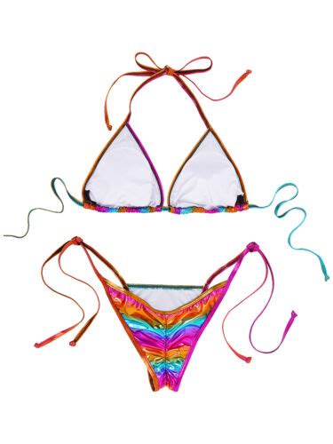 Womens Micro Bikini Set Push Up Bra G String Thongs Bathing Suit Sexy